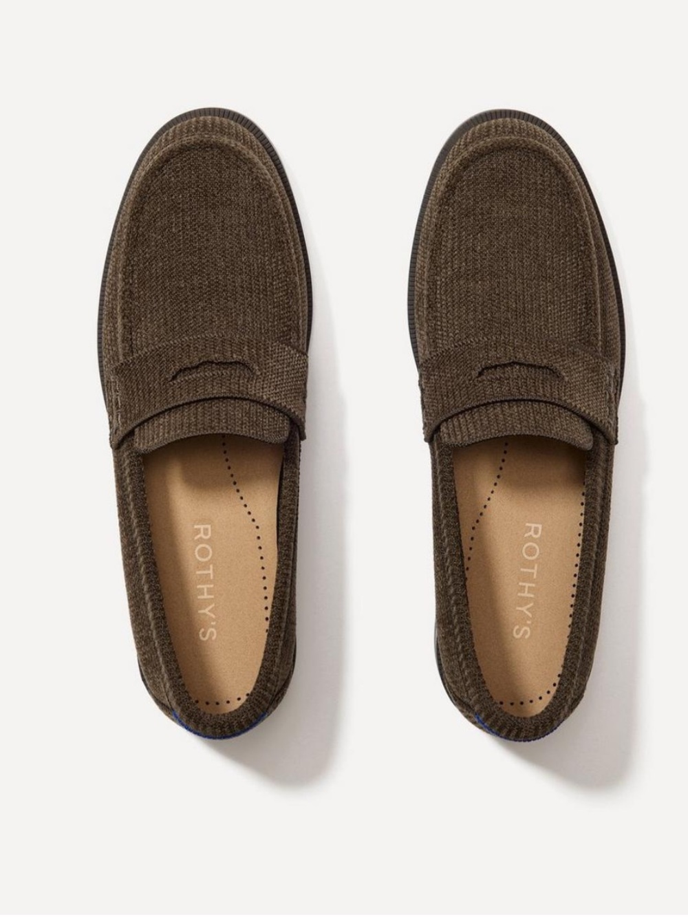 Rothy’s The ReVelvet™ Penny Loafers Taupe Brown Women’s US 8 NWOB Parisian Chic